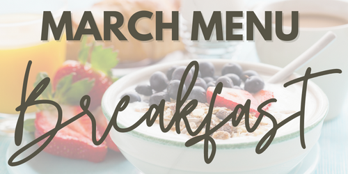 March breakfast menu