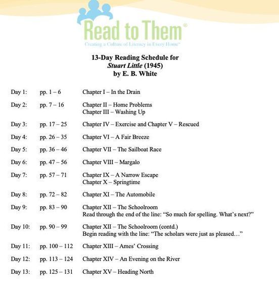 Stuart Little Reading Schedule