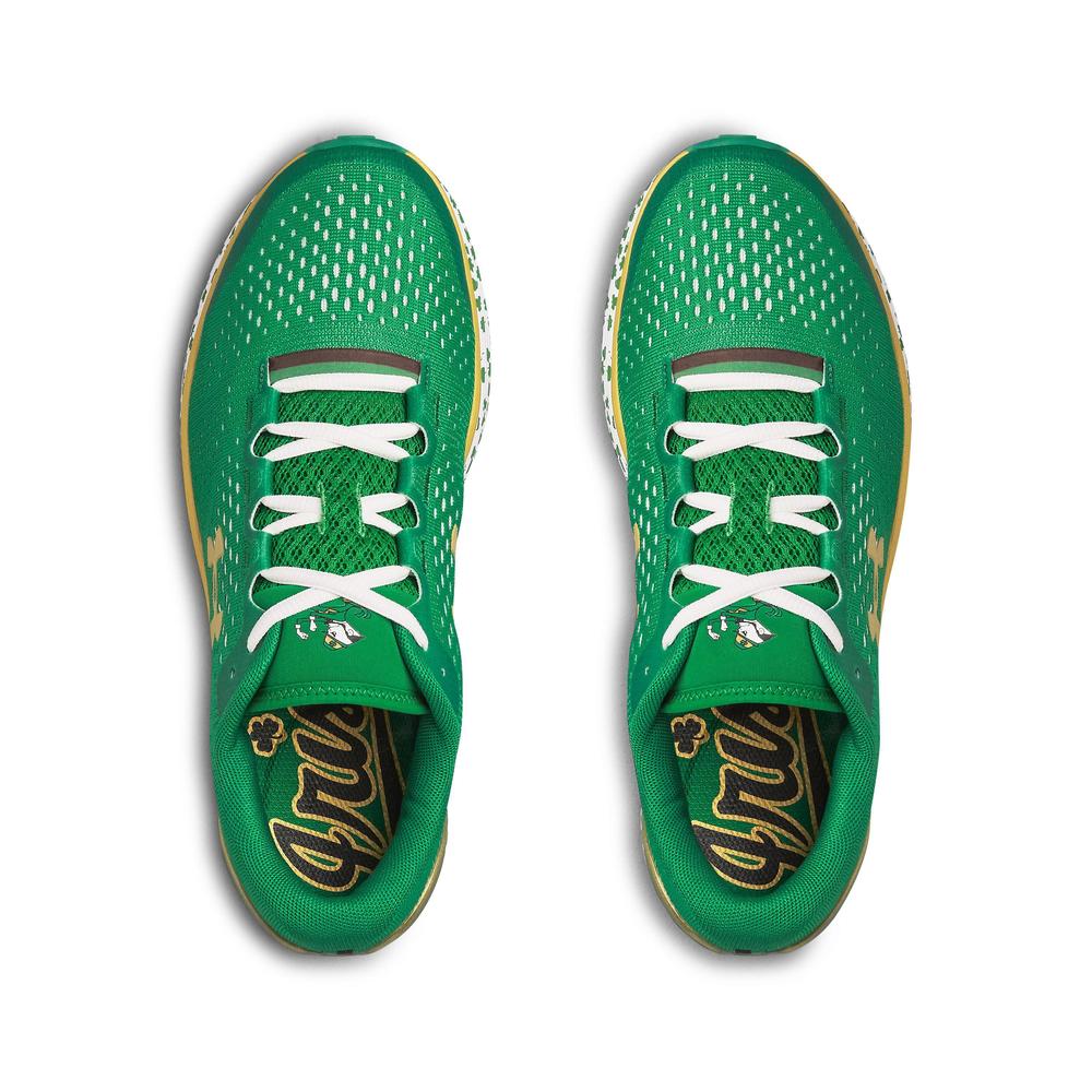 pair of green running shoes