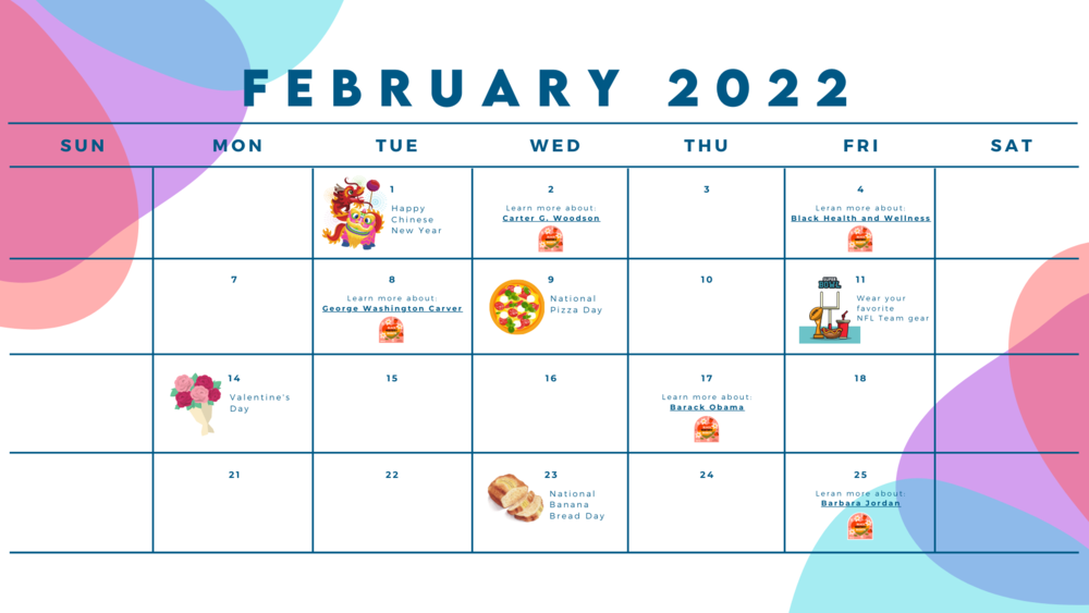 February Calendar 2022