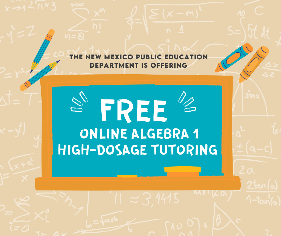 Free Algebra 1 High-Dosage Tutoring Graphic