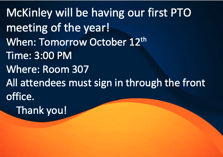 PTO Meeting