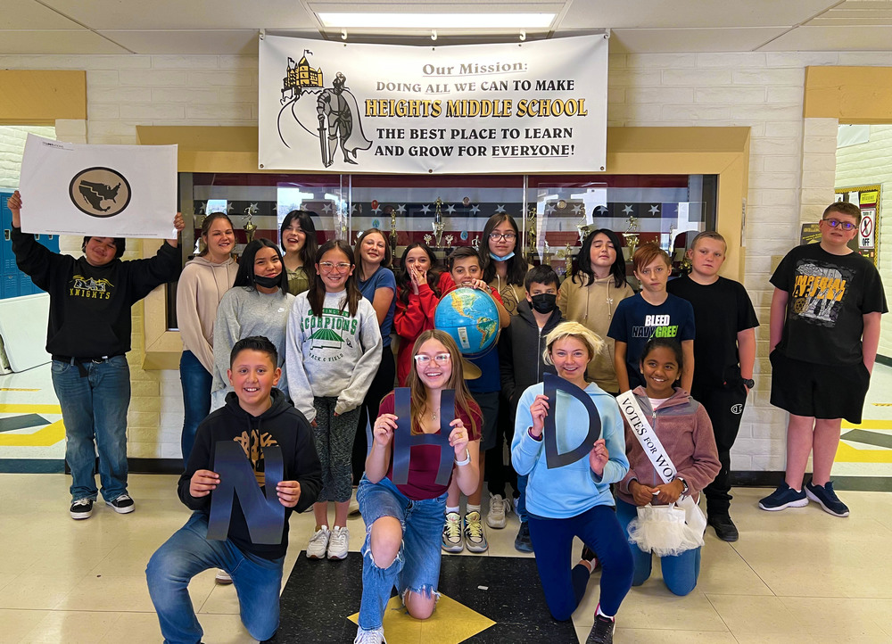 Heights Middle School students who participated in the National History Day virtual contest
