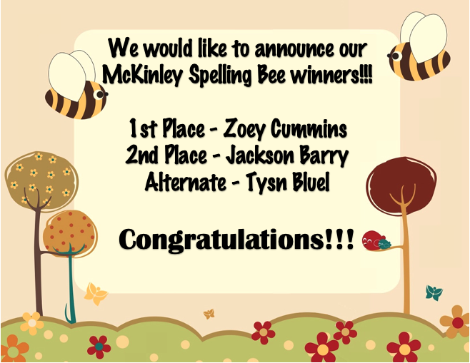  McKinley Spelling Bee winners