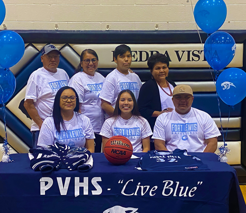 Lanae Billy, of Piedra Vista High School, signed a letter of intent to play basketball for Fort Lewis College. 