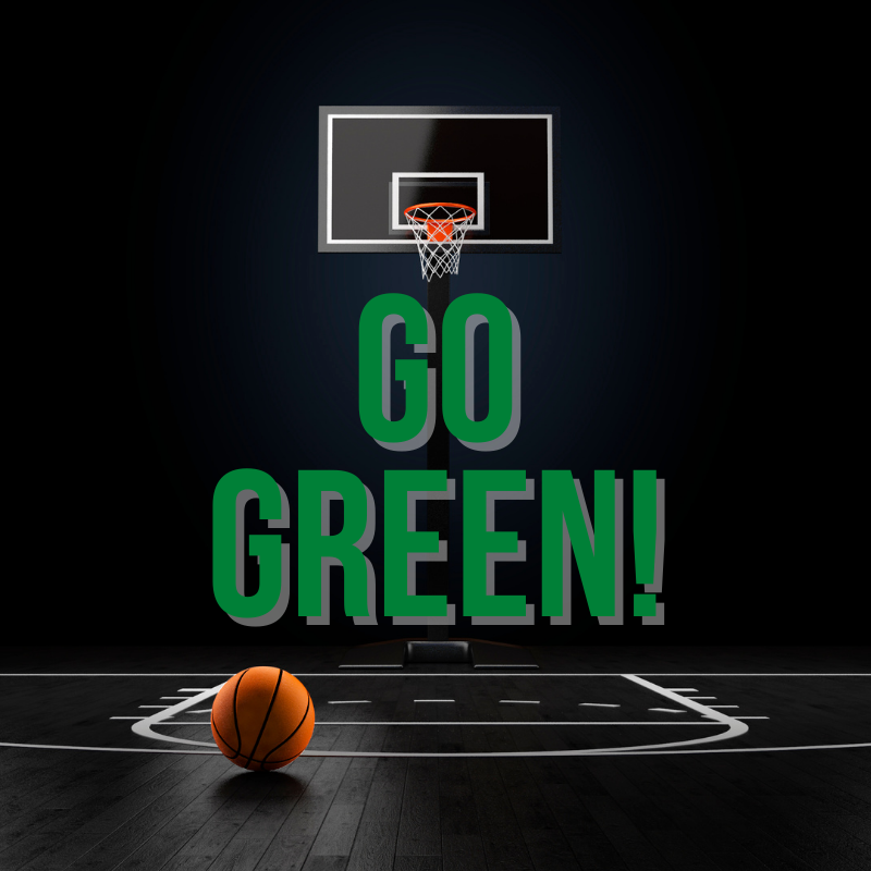 Go Green basketball image