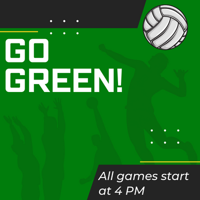 GO green volleyball