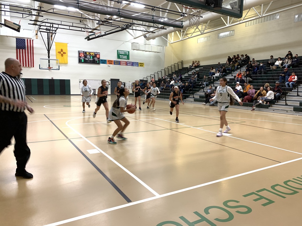 Girls Varsity Basketball team in action