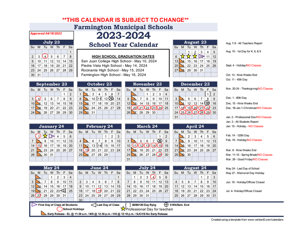 2023-24 academic calendar.