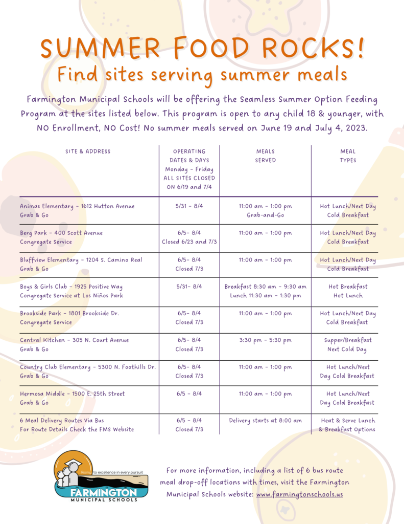 SUMMER FOOD ROCKS!
